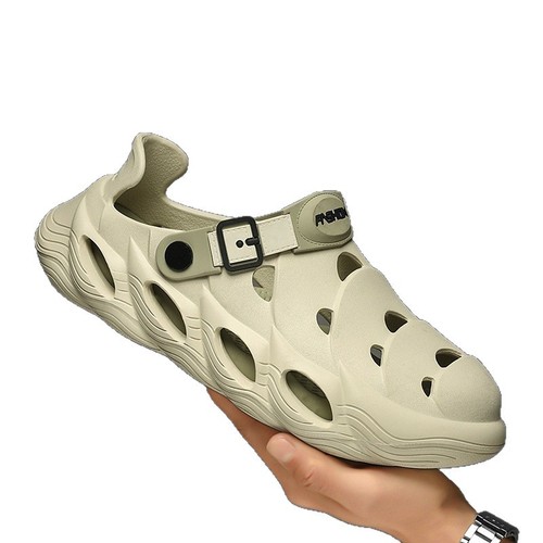 2025 New Sports Cross-border Baotou Summer Trend Men's Slippers with a Sense of Sophistication Thick Heel Elevation Slippers