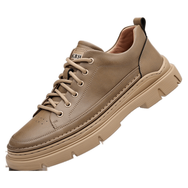 Zapatillas de deporte de primavera para hombres de moda zapatos de cuero de todo fósforo para hombres zapatos de hombre zapatos deportivos transpirables zapatos casuales de plataforma al por mayor image 5