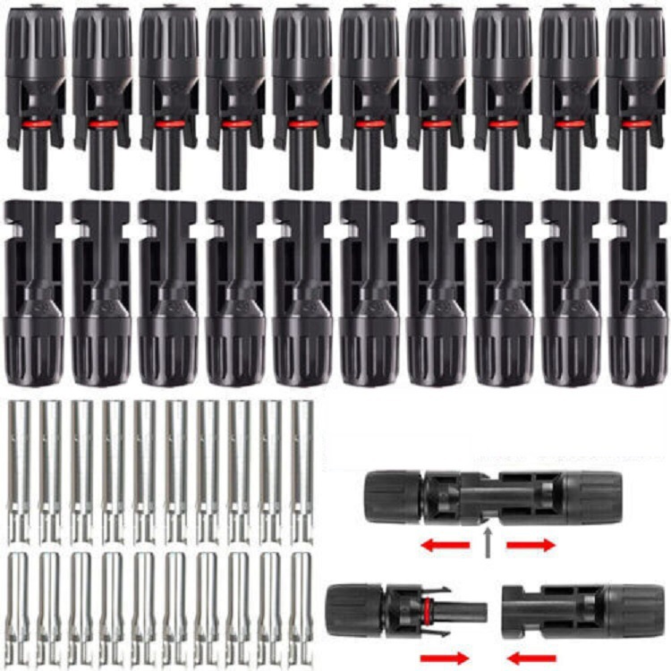 20pcs太阳能电线连接器防尘防水太阳能电池板接线器WT01