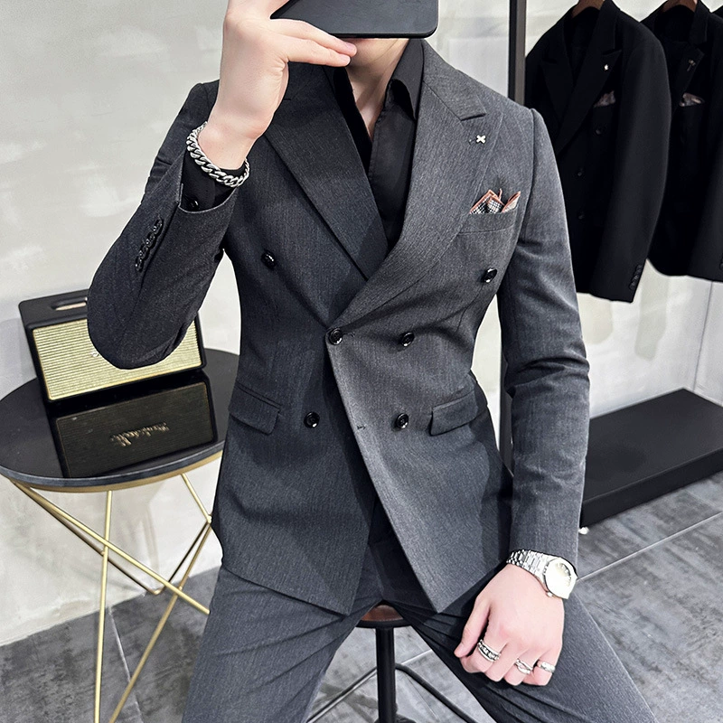 Комплект, классический пиджак костюма, slim fit