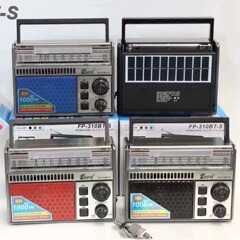 新型FP-310BT-S携帯屋外bluetoothスピーカー復古音響アンテナ付きラジオソーラーオーディオ