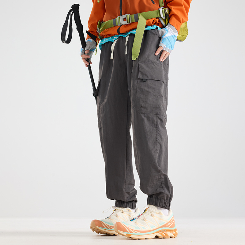 Men's outdoor waterproof work pants, water-resistant, durable, cuffed, for hiking, trekking, casual wear, quick-dry sports trousers