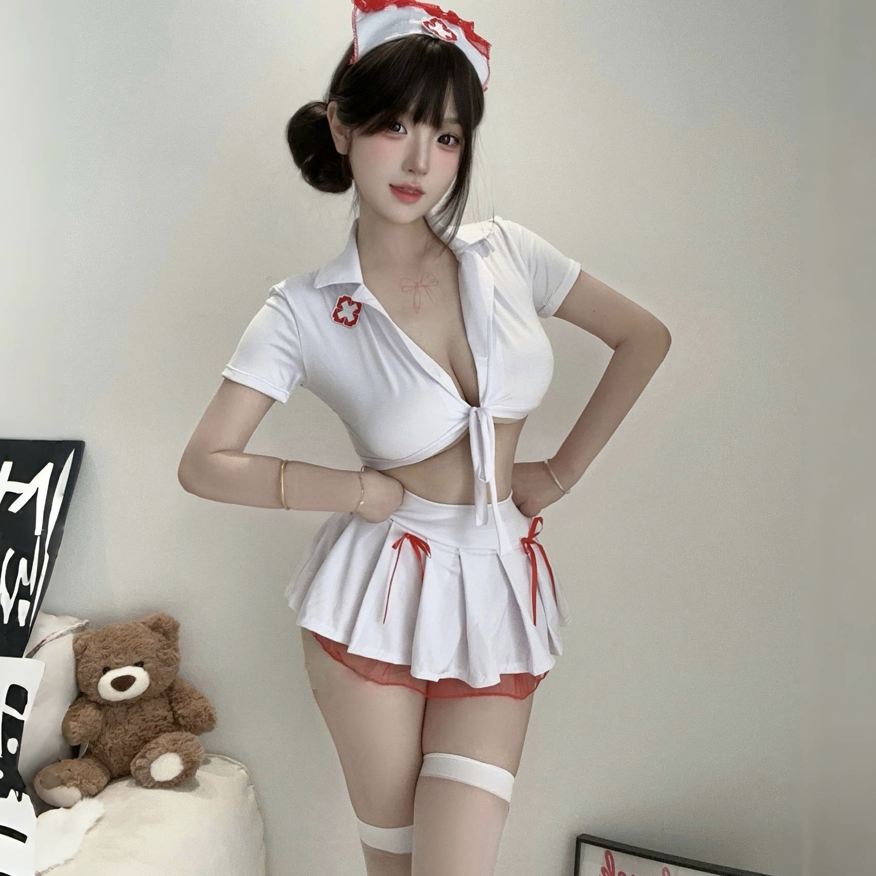 New Nightclub Sexy Lingerie Sexy Nurse Uniform Suit Wholesale Passionate Role Play Pure Desire Temptation Without Taking Off