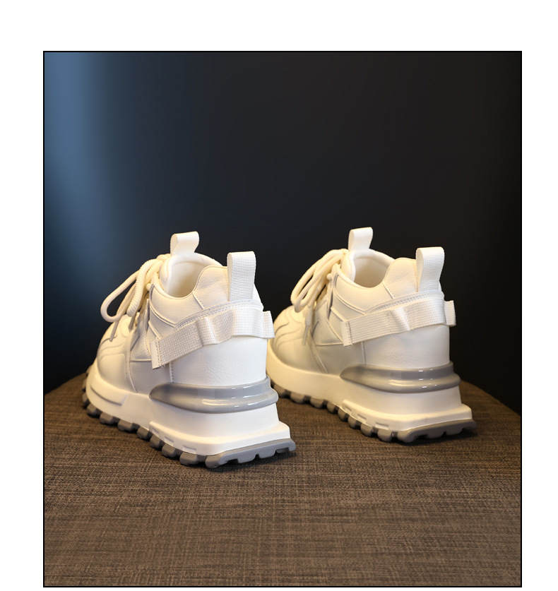 Giày sneaker nữ đế dày tăng chiều cao phong cách dad sneaker — màu trắng chi tiết 20