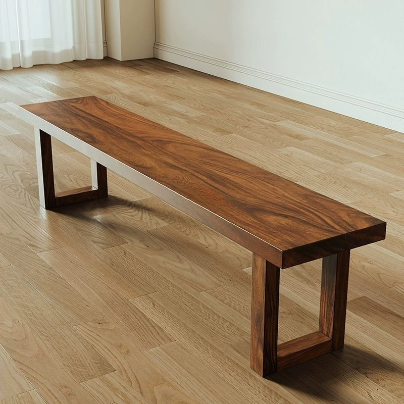 Скамейка из цельного дерева, табурет для смены обуви, домашний обеденный стол, длинная скамейка, чайный столик, длинный стул, простая креативная скамейка, деревянный табурет