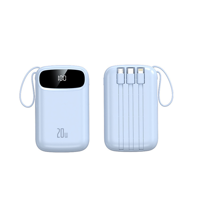 2025 新しい超高速充電パワーバンク超大容量 20000 mAh 超薄型、コンパクト、ポータブル、ケーブル付き|undefined