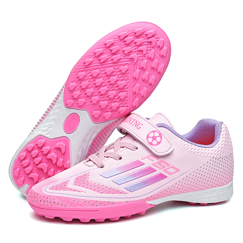 Nuevos niños transfronterizos niños y niñas transpirables cómodos deportes casuales zapatos de fútbol de clavos de césped estudiantes