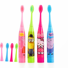 厂家直销 卡通儿童电动牙刷超声波震动牙刷3-12岁牙刷宝宝牙刷