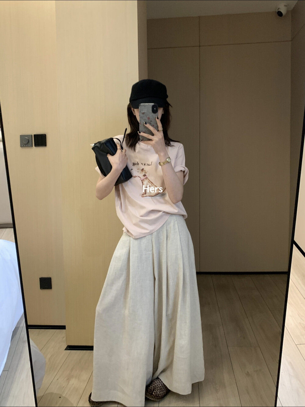 Áo thun nữ cổ tròn tay ngắn họa tiết chó in Hàn Quốc phong cách thoải mái — màu hồng, màu trắng chi tiết 21
