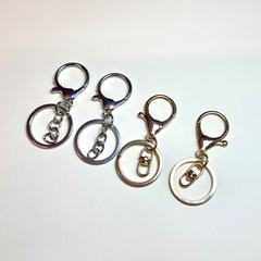 吊り下げ亜鉛メッキ合金キーホルダーキーリング 3 点セット diy 人形ペンダント 8 セクションチェーンロブスタークラスプ卸売