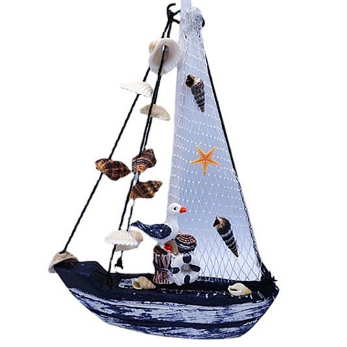 Direct supply from the manufacturer: Mediterranean-style wooden seashell conch sailboat scenic souvenir stall merchandise seashell handicrafts