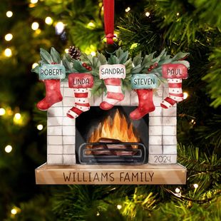 Cross-border hot products personalized Christmas acrylic mantel home custom name Christmas tree decoration pendant