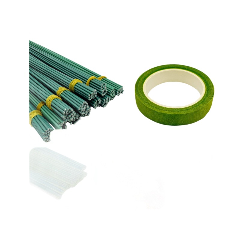 Barra de torsión paquete de material de accesorios de bricolaje varilla de flores cinta floral núcleo de flores estambre borla bola de pelo pegamento material de barra de pegamento