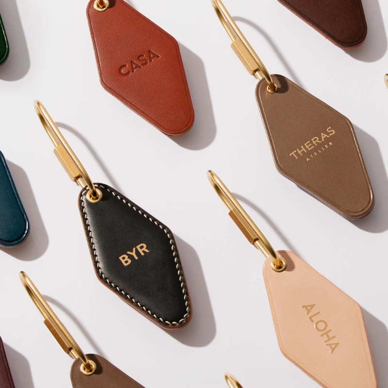 21g Weight Slip-on Clasp Closure Type Keychain Classification 1 Piece Quantity Daily Occasion Pu Leather, Brass Material Rhombus Pattern Unisex Gender Simple Style Style Simple Style Rhombus Pu Leather Brass Unisex Slip-on Keychain 2