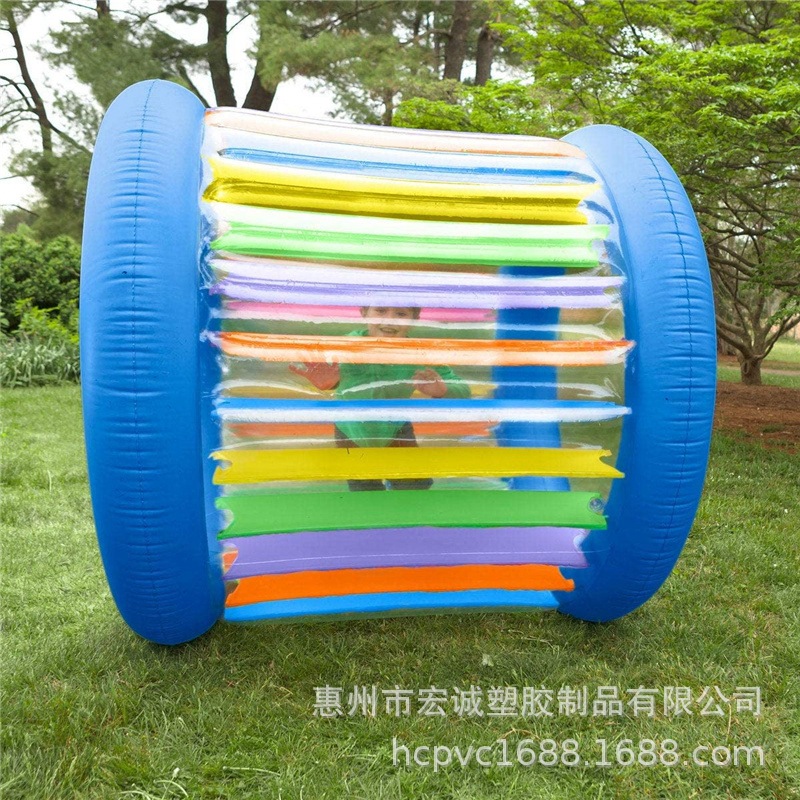 充气水上滚筒 风火轮儿童成人水上乐园设备玩具 水上游戏跳台模型