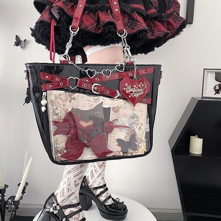 2024 Razdražljiva subkultura, ljuta djevojka Xiaomei, svakodnevno držanje u ruci, jedno rame, veliki kapacitet, putanja otkucaja srca,_voghion.com