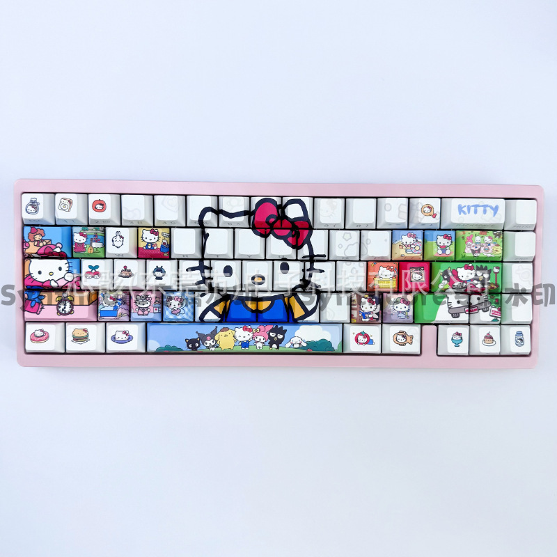 HelloKitty130 キー (箱入り) キーキャップ オリジナル PBT 昇華カスタマイズ キーキャップ 5 面昇華|undefined