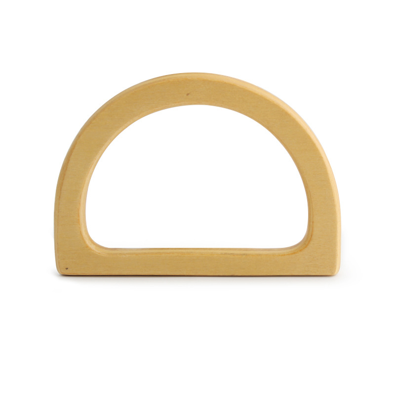 Bolsa de mano de mujer transfronteriza en forma de D, mango de madera fresco, accesorios de mango de madera para bolsas de tallar láser DIY image 6