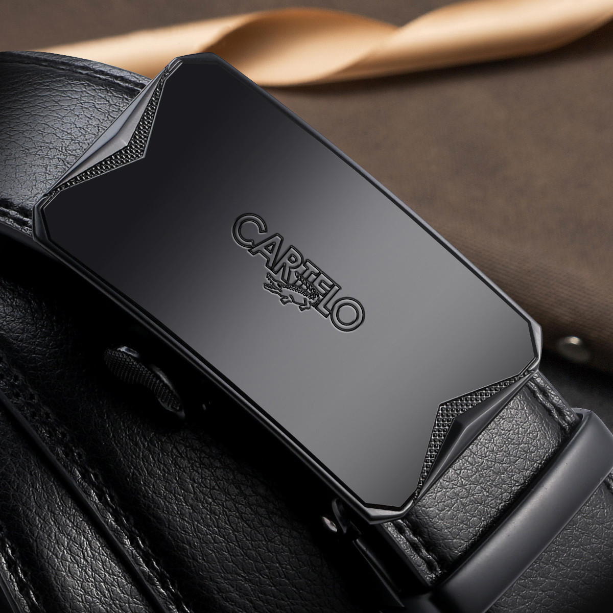 스타일 257 블랙 버클 블랙 벨트 [절묘한 선물 상자 포장]