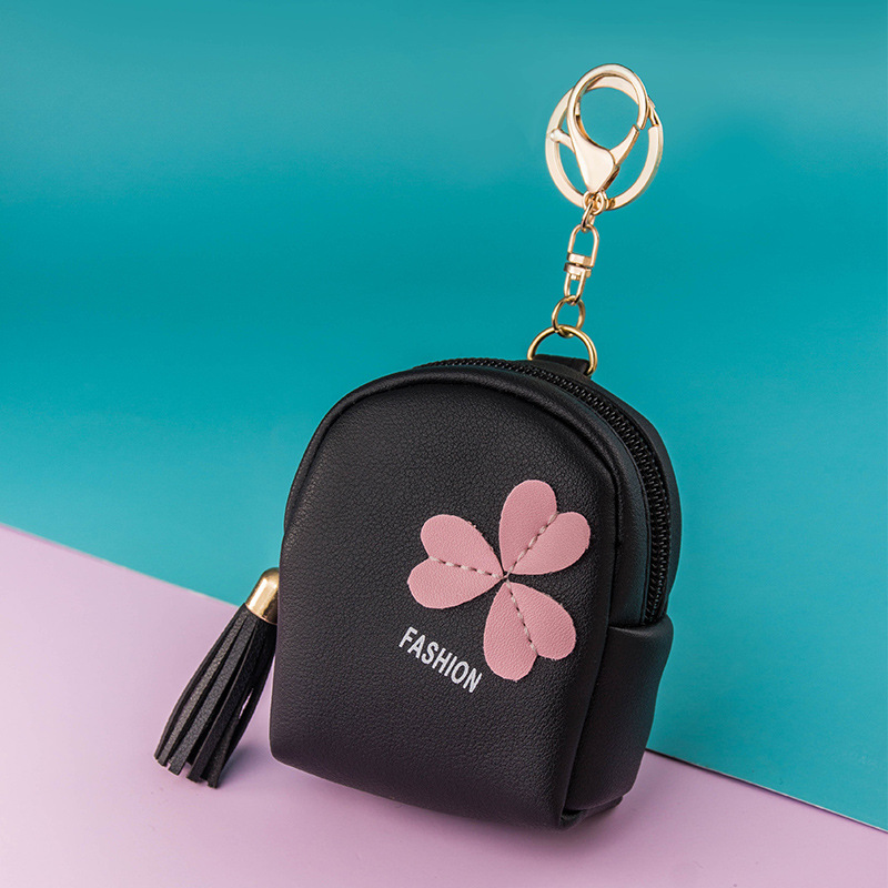 Estilo coreano fresco lindo estudiante monedero de la moneda de cuero pequeño bolso de La Moneda bolsa de identificación integrada portátil