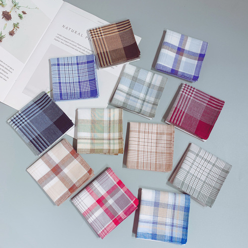 New cross-border handkerchief pure cotton sweat-absorbent hand towel men's handkerchief pure cotton small towel customizable square towel handkerchief towel