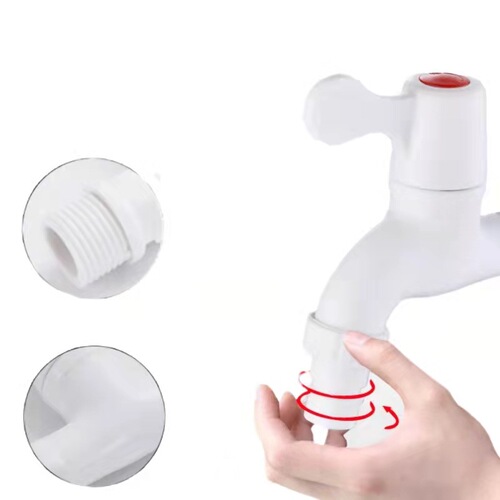 Plastic faucet wholesale Liansu white faucet washing machine faucet bathroom kitchen faucet project