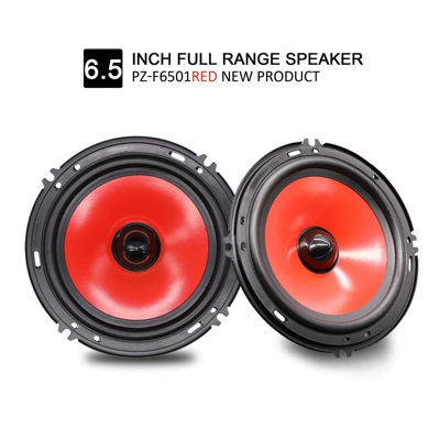 6.5-inch car audio speaker 2021 New Red foreign trade front door bass speaker 4 Ohm 90W (Car speaker/subwoofer)