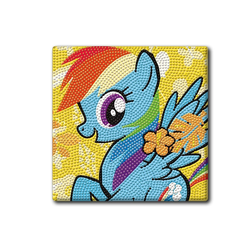 Набор алмазной живописи Мой маленький пони DIY-набор, холст 30×30 см, рама из массива дерева, полная стежковая работа