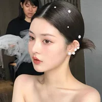 Новые свадебные жемчужные серьги Dongdaemun в Южной Корее, женские индивидуальные элегантные модные преувеличенные серьги с ушами кости, зажим для ушей