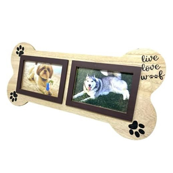 Madera mascota conmemorativo hueso foto marco gato y perro adornos madera Mesa foto marco americano hogar Decoración foto marco