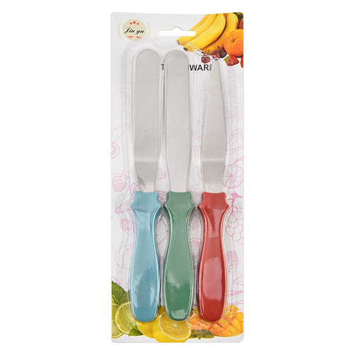 Set of 3 Cream Frosting Spatulas Cake DeMoulding Spatulas Cake Leveling Spatulas Baking Curved Edges Spatulas Cream Spatulas