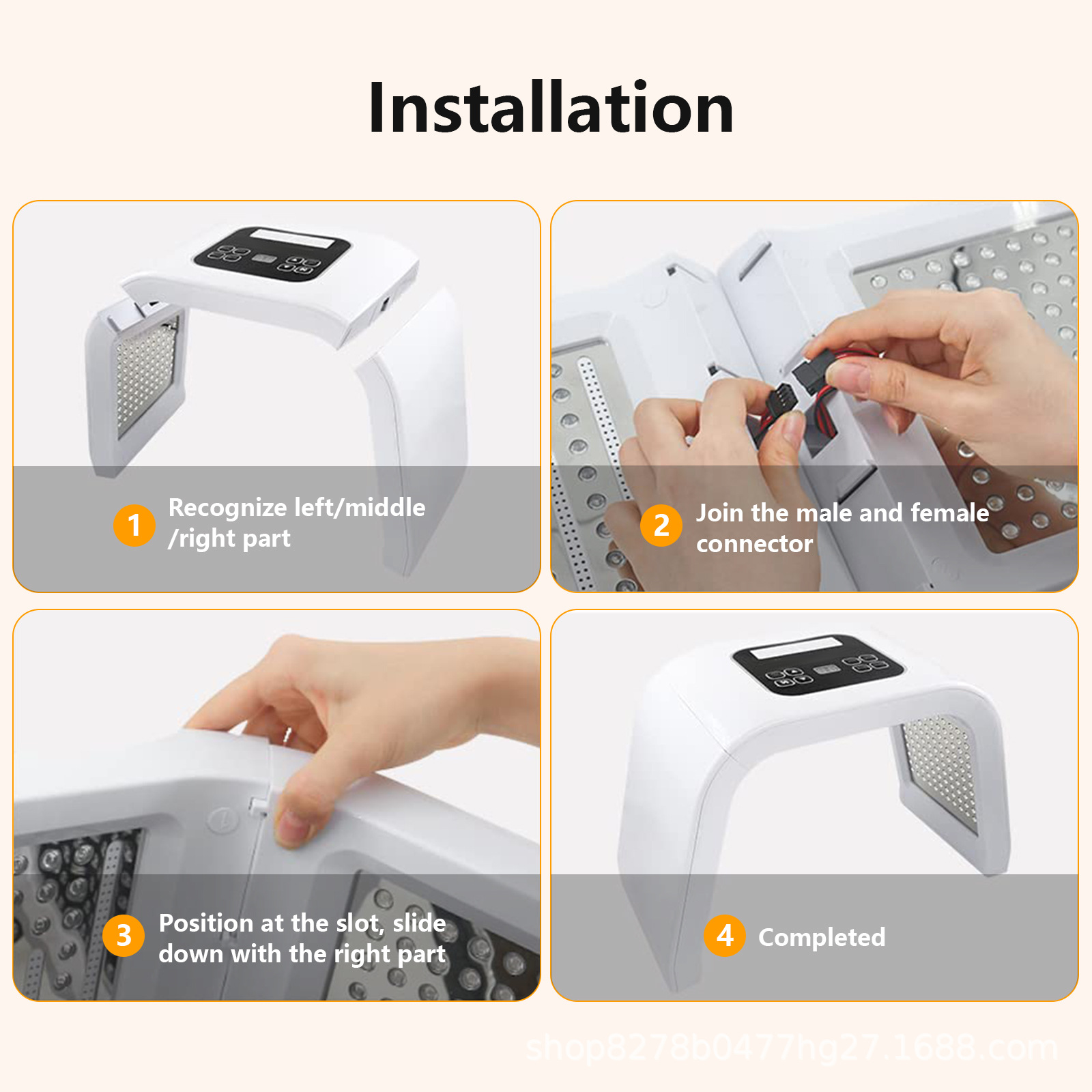 Amazon transfronteriza explosión completa certificación de belleza facial colorido dispositivo fotónico rejuvenecimiento de la piel área de belleza un agente de pelo