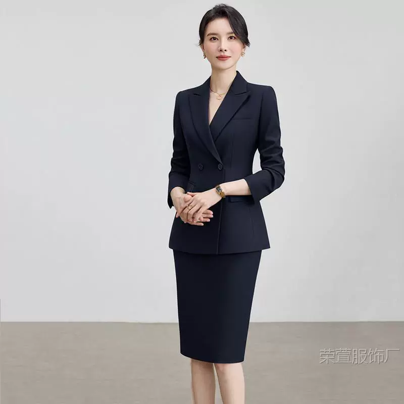 26年新款职业西服套装女大学生面试考公教师考证时尚工作服两件套