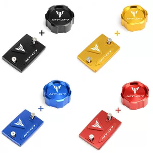 Suitable for Yamaha Mt07 Fz07 14-19 Modified Cnc Front Brake Fluid Reservoir Cap + Rear Brake Fluid Reservoir Cap