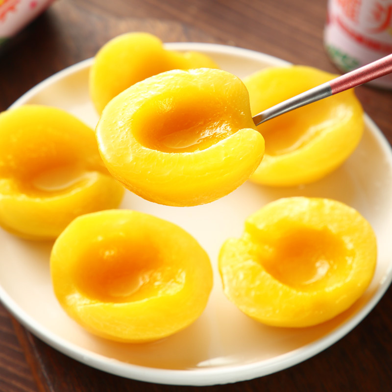 Canned yellow peach whole box assorted pear pineapple fruit 425g large canned snack food snacks manufacturer wholesale