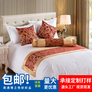 Hotel Bedding Accessories, Bed Runner, Bed Flag, Pillow, European Jacquard, Light Luxury Double Bed, Light Luxury Style