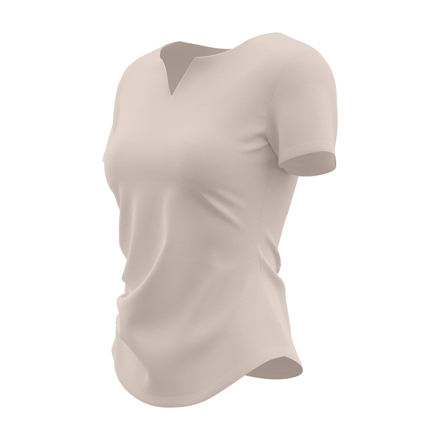 Juyitang nueva ropa de yoga plisada con cuello en v, manga corta, copa fija a prueba de golpes, camiseta de fitness fina