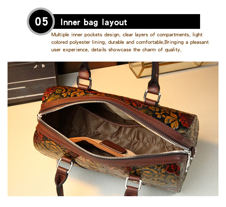 Elegant Retro Embossed Shoulder Bag For Women Large Capacity_voghion.com