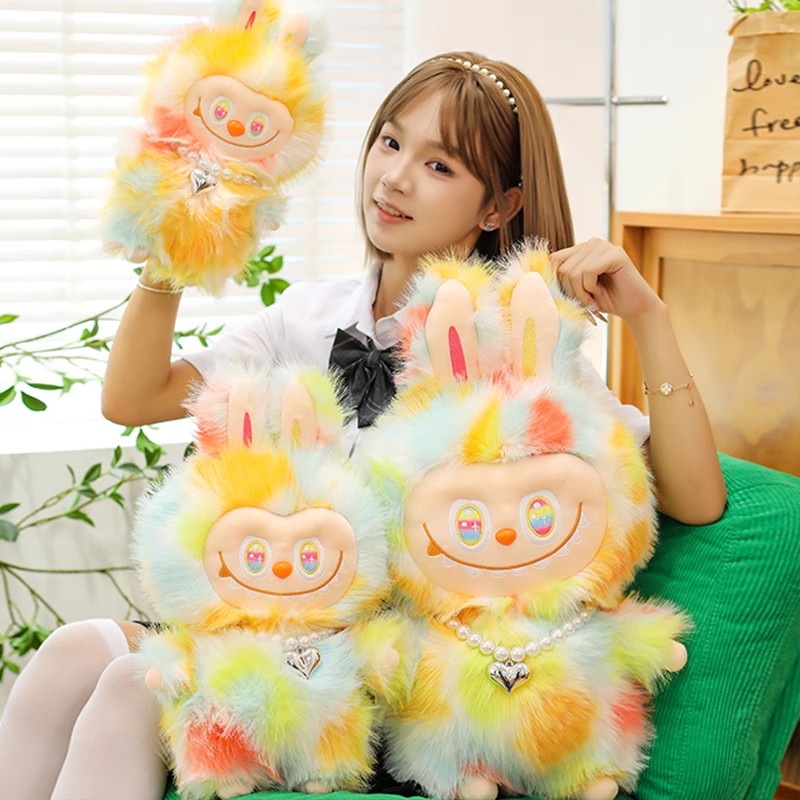 Muñecas de color de labu muñecas de peluche muñecas de denim de labu almohada grande regalo de cumpleaños de la novia