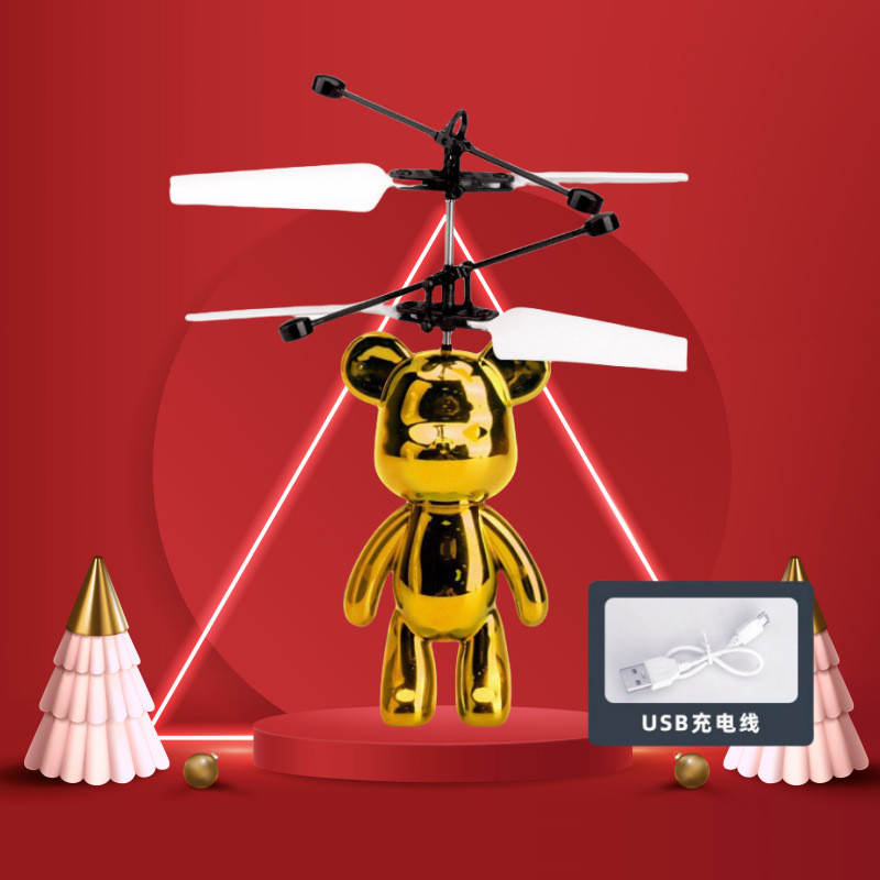 Violent bear electroplated gold