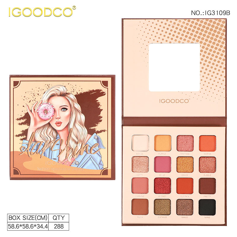 Nuevo comercio exterior transfronterizo Europa y los Estados Unidos portada chica libro sombra de ojos multicolor mate perlada tierra 16 color bandeja de sombra de ojos