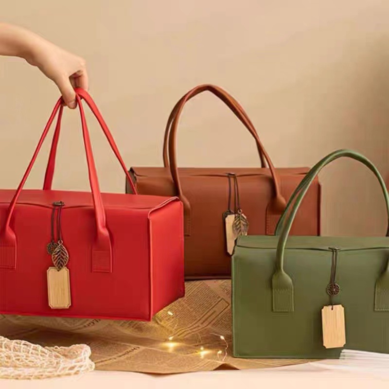 新款轻奢高档喜糖盒结婚订婚生日端午节粽子皮质月饼伴手礼品盒