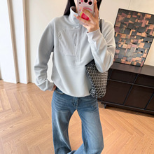 包y秋季新款华夫格机甲半拉链卫衣      0901a01
