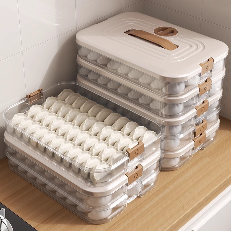 Caja de albóndigas, caja de almacenamiento de refrigerador de cocina de grado alimenticio doméstico, caja especial para congelación rápida y refrigeración de arroz de balón.