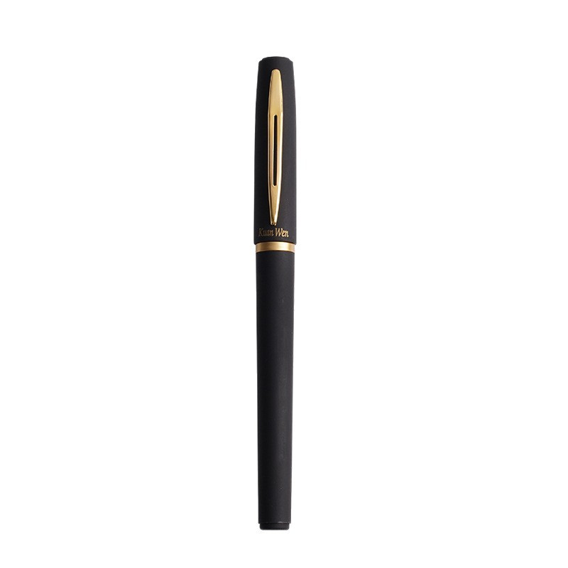 Bolígrafo de góner de gran capacidad Carbon Black 0.7/1.0 Juneng escribe bolígrafo duro para estudiantes, bolígrafo de firma de conferencias de oficina