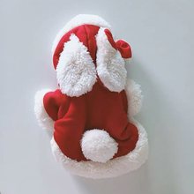 新年秋冬加绒红色可爱宠物狗狗猫咪过年衣服保暖泰迪比熊博美