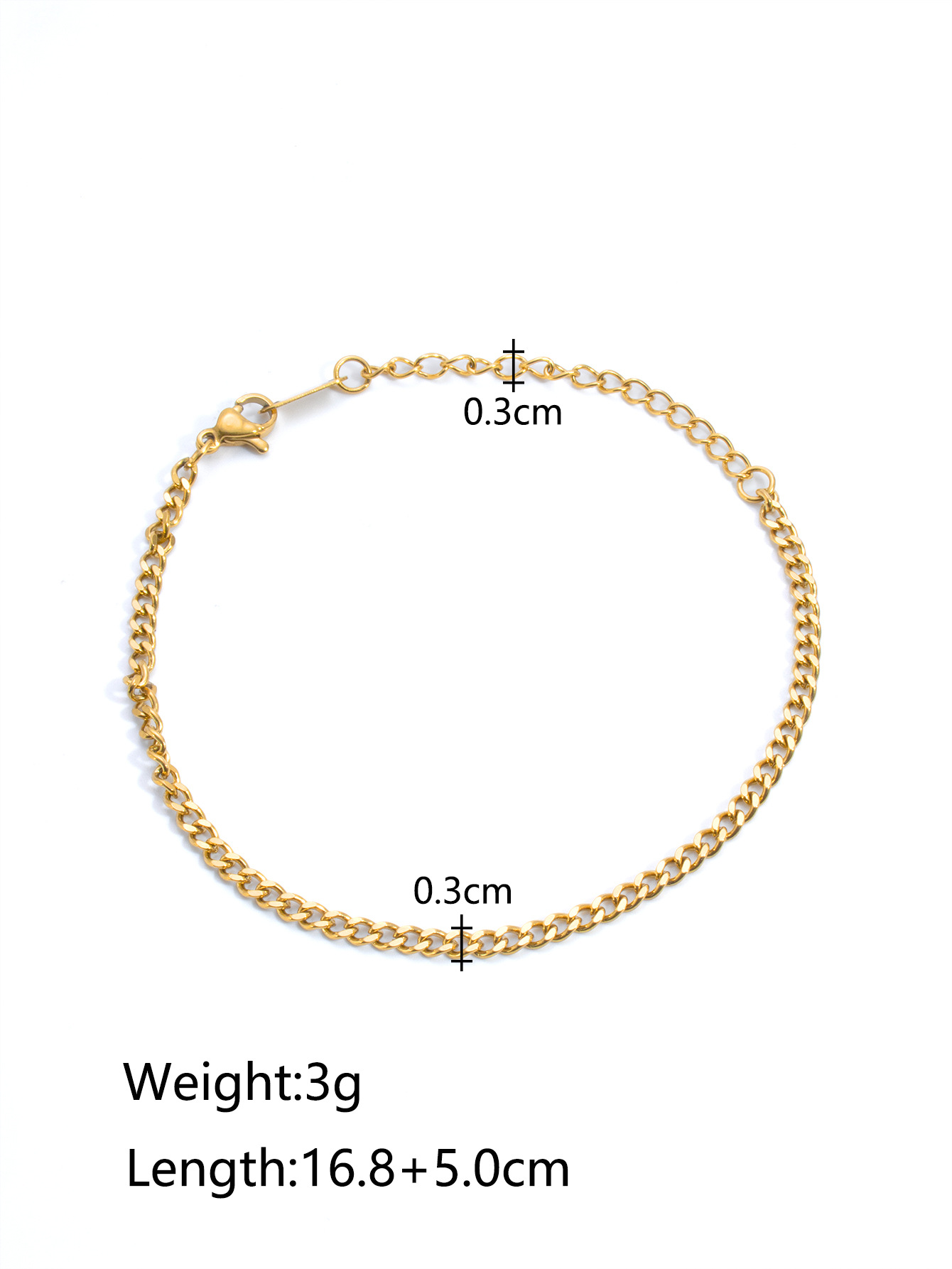 Bracciale transfrontaliero in acciaio inossidabile placcato alla moda europea e americana. Bracciale unisex con catena a serpente piatta a catena cubana a doppio strato_voghion.com