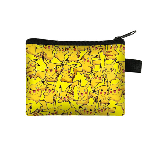  Pokémon Children's Zero Wallet Portable Card Holder Pet Spirit Cute Print Polyester Key Holder Bag