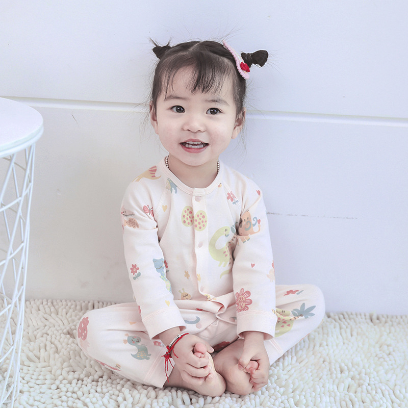 2021 new pattern supple Infants Conjoined Romper Climbing clothes Long sleeve men and women baby spring, summer, autumn and winter Four seasons Broken flowers