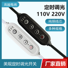 美规110V240V定时调光开关线植物灯插头线香薰灯开关线台灯开关线